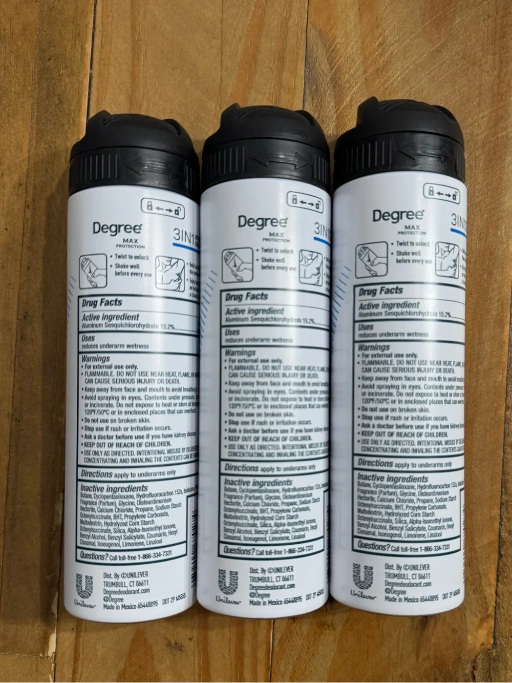 (3) Degree Men Max Protection 3-in-1 Anti-Sweat Odor & Stains Dry Spray Fresh